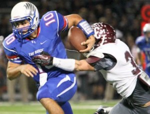 Oak Ridge quarterback Braden Letney had a big game last week. He will lead the War Eagles when they travel to Lufkin on Friday. Photo by Glenn Sattell