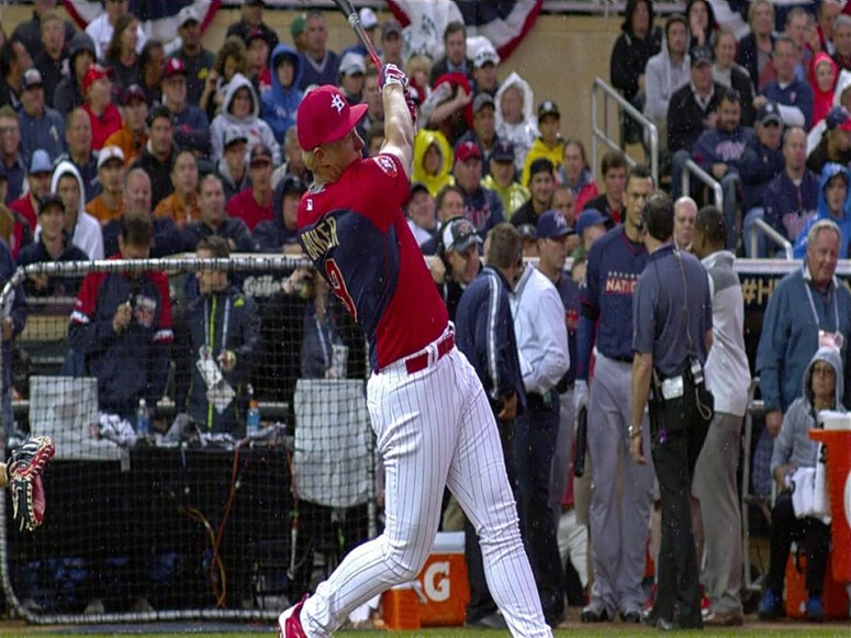 High Schoolers' Home Run Derby00:00:257/14/14: In between the big leaguers, high school hitters square off in their own Home Run Derby with Luken Baker of Texas taking the crown