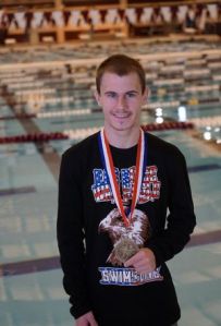 Oak Ridge’s Austin Hoherz set a school record while winning the District 16-6A diving championship.