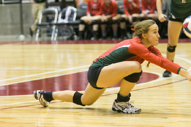 The Woodlands Lady Highlander volleyball team