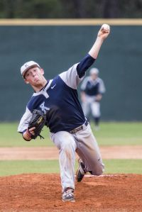 Kingwood's Blake Gould (11) pitches during Kingwood's victory over Waltrip on March 11, 2015, at Kingwood High School.