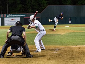 Oak Ridge starting pitcher and TCU-commit Luken Baker pitched 5.1 innings in the War Eagles 18-5 win over The Woodlands Monday night.