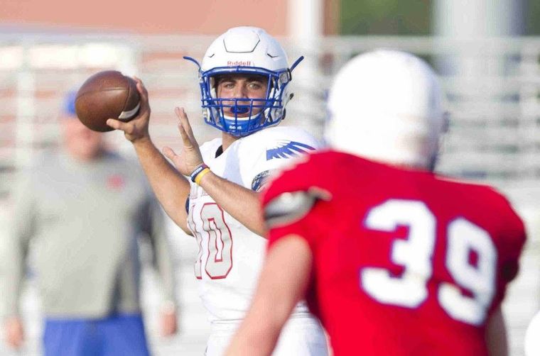 Oak Ridge running back Josh Williams runs for a touchdown during a spring game at Woodforest Bank Stadium Tuesday