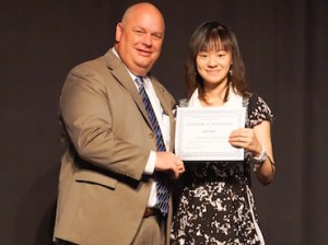 College Park Principal Dr. Mark Murrell & recent graduate, Anni Blair