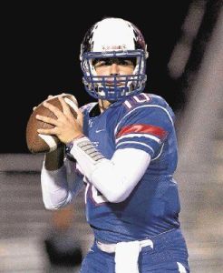 Oak Ridge quarterback Braden Letney looks to pass during a game last season.