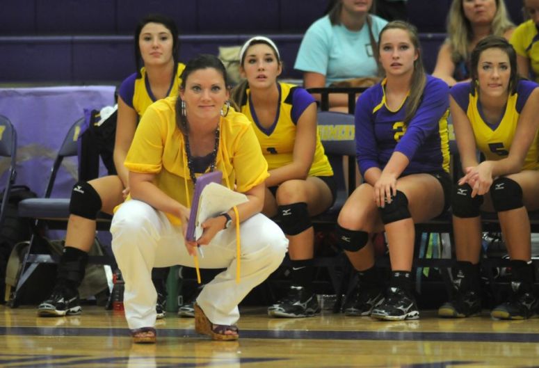Terri Wade, shown during here time as Montgomery High volleyball coach, has taken the reigns at The Woodlands and is heading into her first season.