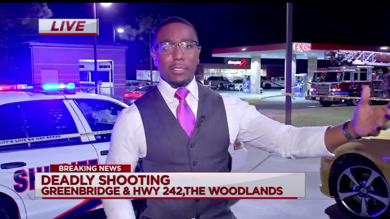 According to police, two people were shot a gas station off Green Bridge and Highway 242.