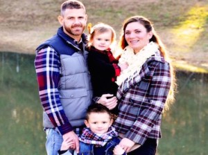 Terri Wade is pictured with her husband, Jeremy, and their two children, Jett and Tatum.