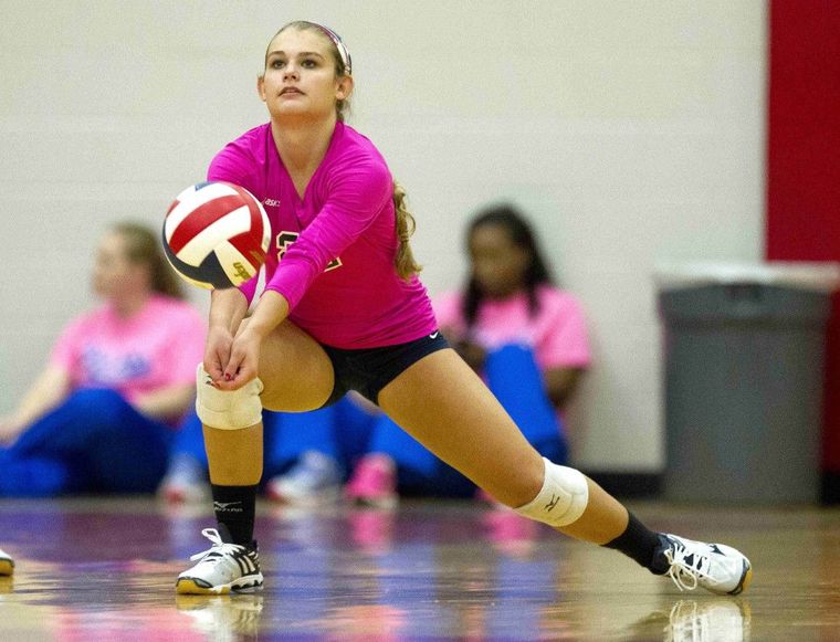 College Park's Savannah Rutledge returns a serve during a volleyball game Tuesday. 