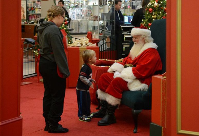 Mattox Mulkey, 3, of Spring, visits with Santa at The Woodlands Mall on Nov. 16th.