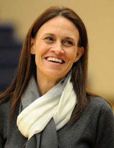 College Park girls basketball coach Michelle Richardson during the Oak Ridge at College Park girls basketball game.